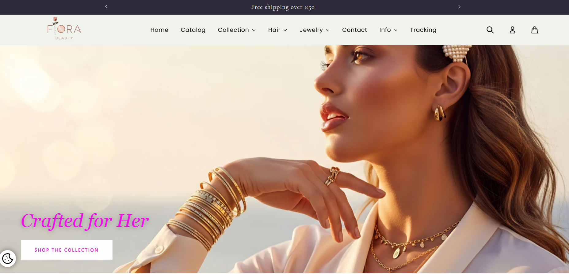 Fiora Beauty live website