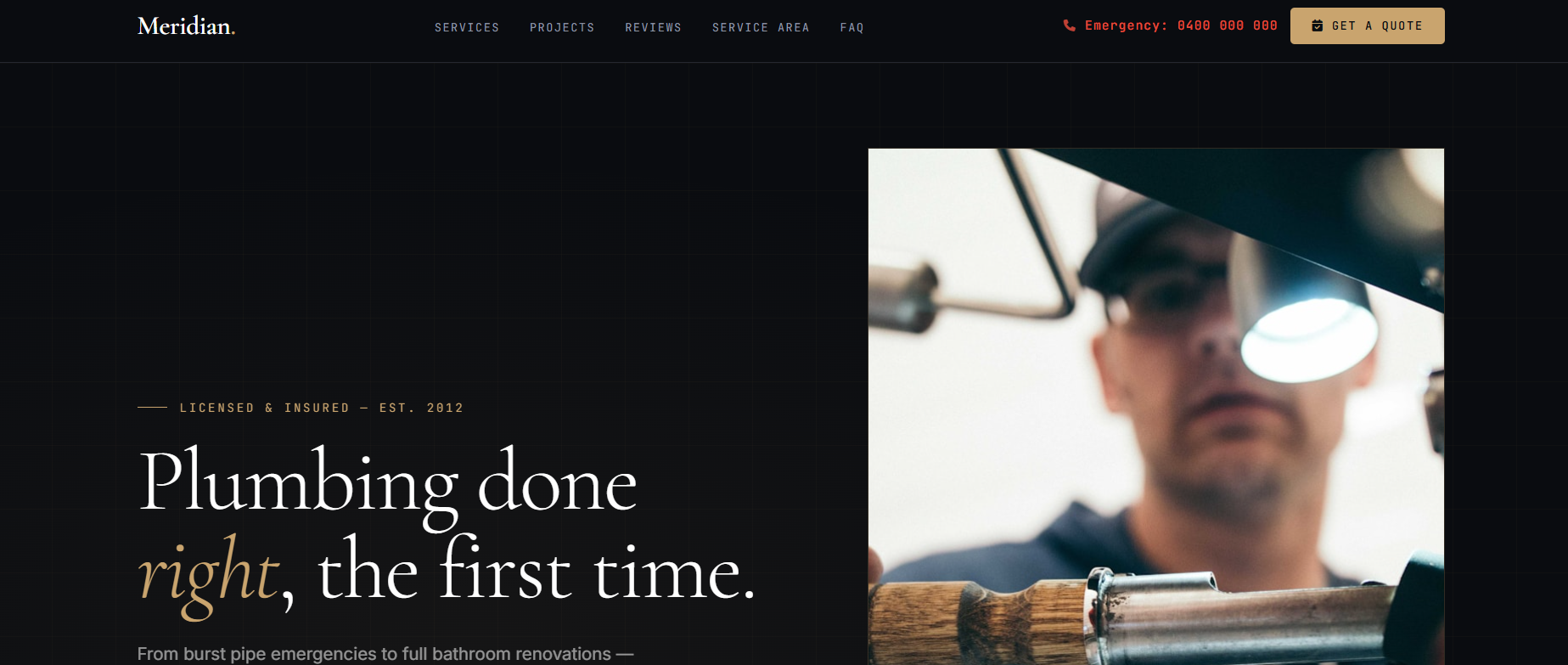 Plumbing Service website preview